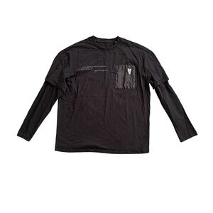 Mavi Men’s Large Layered Long Sleeve T-Shirt Black Cotton